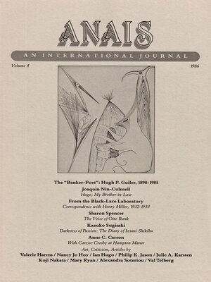 cover image of ANAIS: An International Journal, Volume 4